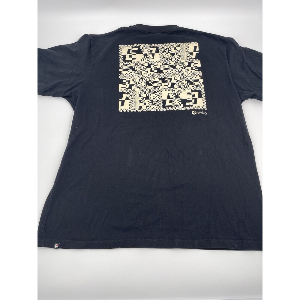 Ethika Circle Logo Black T-shirt Classic Fit Used Excellent Condition XXL 2XL